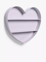 John Lewis Heart Wall Shelf, Lilac - thumbnail 2