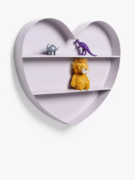 John Lewis Heart Wall Shelf, Lilac - thumbnail 1