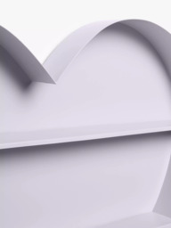 John Lewis Heart Wall Shelf, Lilac - thumbnail 4