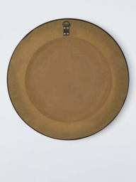 John Lewis Georgian Round Wood Frame Convex Wall Mirror, 50cm, Black/Gold - thumbnail 4
