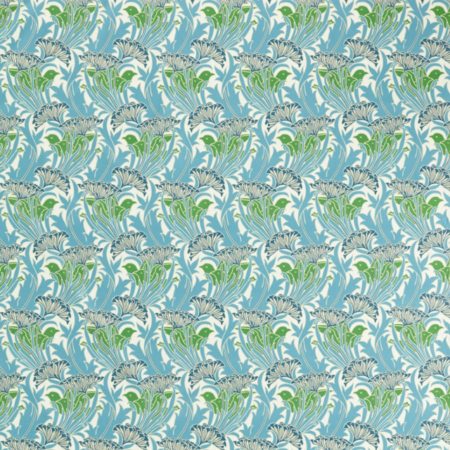 Morris & Co. Laceflower Made to Measure Curtains or Roman Blind, Garden Green/Lagoon - image 1