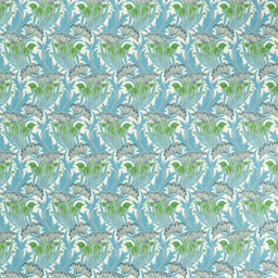 Morris & Co. Laceflower Made to Measure Curtains or Roman Blind, Garden Green/Lagoon - thumbnail 1