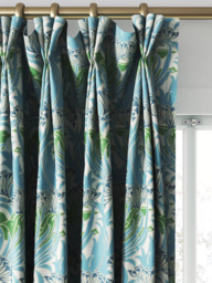 Morris & Co. Laceflower Made to Measure Curtains or Roman Blind, Garden Green/Lagoon - thumbnail 6