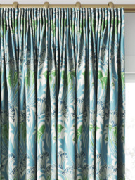 Morris & Co. Laceflower Made to Measure Curtains or Roman Blind, Garden Green/Lagoon - thumbnail 2