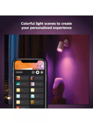 Philips Hue White & Colour Ambiance Fugato Smart LED Ceiling Spotlight, White - thumbnail 3
