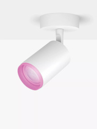 Philips Hue White & Colour Ambiance Fugato Smart LED Ceiling Spotlight, White - thumbnail 2