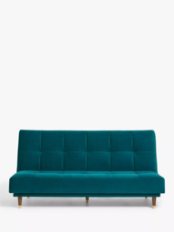 John Lewis Linear Medium 2 Seater Sofa Bed, Brass Leg - thumbnail 3