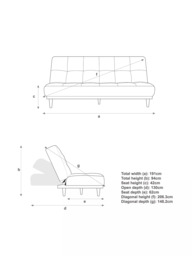 John Lewis Linear Medium 2 Seater Sofa Bed, Brass Leg - thumbnail 2