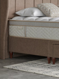 Sealy Posturepedic Exquisite Divan Base, Rich Oak Legs, Double - thumbnail 3