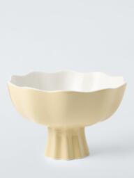 John Lewis x Anine Cecilie Iversen Footed Decorative Bowl, Yellow - thumbnail 1