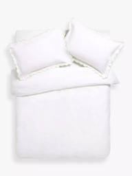 John Lewis Scallop Pure Cotton Sateen Duvet Cover Set - thumbnail 2