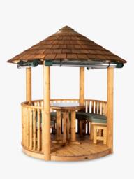 Breeze House Oasis Classic Cedar Shingle Roof Circular Gazebo, FSC-Certified (Scandinavian Redwood) - thumbnail 3
