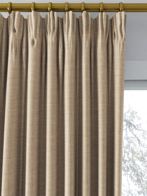 John Lewis Textured Weave Pair Blackout Lined Pencil Pleat Curtains - image 1
