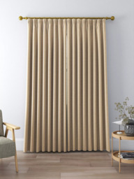 John Lewis Textured Weave Pair Blackout Lined Pencil Pleat Curtains - thumbnail 4