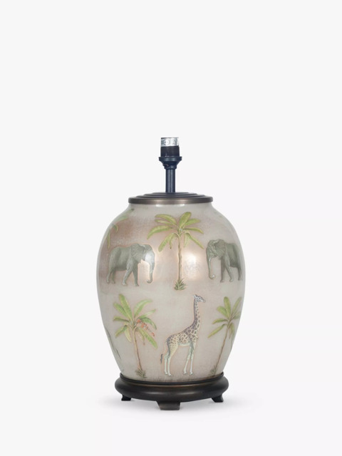 Jenny Worrall Safari Glass Lamp Base, Medium, Green, H34.5cm - image 1