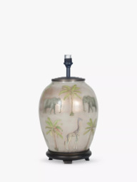 Jenny Worrall Safari Glass Lamp Base, Medium, Green, H34.5cm