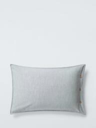 John Lewis Scandi Pure Cotton Weave, Standard Pillowcase, Set of 2, Navy - thumbnail 2