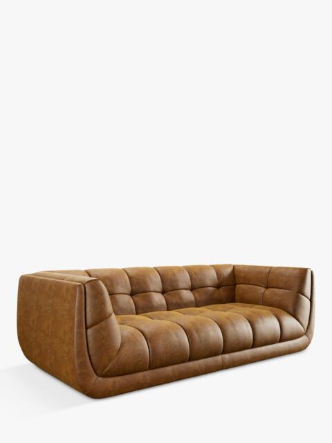 At The Helm Leo Grand 3 Seater Leather Sofa - image 1