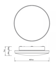 John Lewis Moonbeam LED Flush Bathroom Ceiling Light, White - thumbnail 5