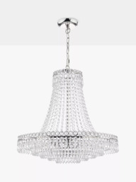 Laura Ashley Enid Grand Crystal Glass Chandelier Ceiling Light, Clear - thumbnail 4