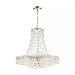 Laura Ashley Enid Grand Crystal Glass Chandelier Ceiling Light, Clear - thumbnail 6