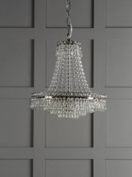 Laura Ashley Enid Grand Crystal Glass Chandelier Ceiling Light, Clear - thumbnail 2