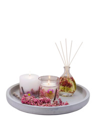 Stoneglow Natures Gift Pink Pepper Flowers Gel Scented Candle, 160g - thumbnail 5