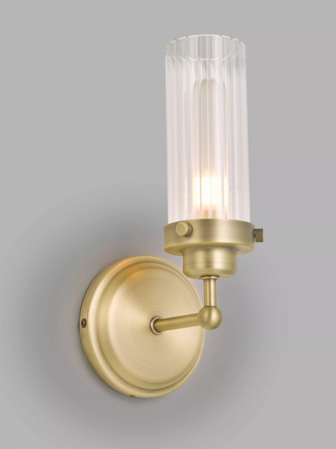 John Lewis Ribbed Glass Bathroom Wall Light - image 1