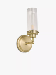 John Lewis Ribbed Glass Bathroom Wall Light - thumbnail 3