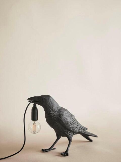 Seletti Bird Waiting Table Lamp, Black - image 1