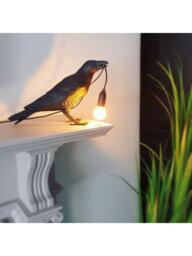 Seletti Bird Waiting Table Lamp, Black - thumbnail 3