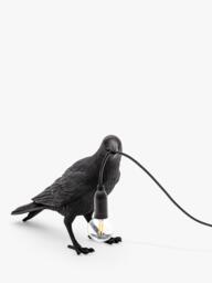 Seletti Bird Waiting Table Lamp, Black - thumbnail 4