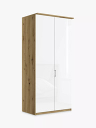 John Lewis Elstra 100cm Wardrobe with Glass Hinged Doors - thumbnail 1