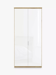 John Lewis Elstra 100cm Wardrobe with Glass Hinged Doors - thumbnail 2
