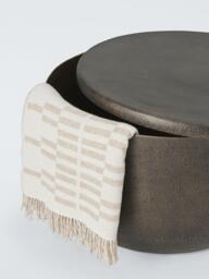 John Lewis Malwa Round Steel Coffee Table, Metallic Brass - thumbnail 3