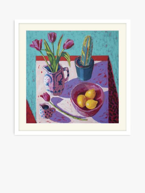 John Lewis Sara Hayward 'Still Life I' Framed Print & Mount, 42 x 42cm, Turquoise/Red - image 1