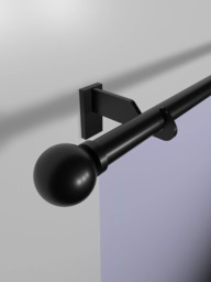 John Lewis Made to Order Select Eyelet Curtain Pole with Ball Finial, Wall Fix, Dia.25mm - thumbnail 4