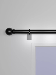John Lewis Made to Order Select Eyelet Curtain Pole with Ball Finial, Wall Fix, Dia.25mm - thumbnail 3