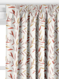John Lewis Langley Leaf Embroidery Made to Measure Curtains or Roman Blind, Rosehip - thumbnail 2