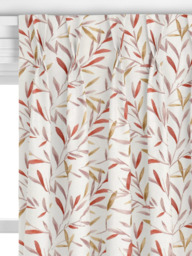 John Lewis Langley Leaf Embroidery Made to Measure Curtains or Roman Blind, Rosehip - thumbnail 4