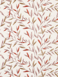 John Lewis Langley Leaf Embroidery Made to Measure Curtains or Roman Blind, Rosehip - thumbnail 1