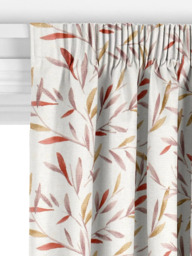 John Lewis Langley Leaf Embroidery Made to Measure Curtains or Roman Blind, Rosehip - thumbnail 3