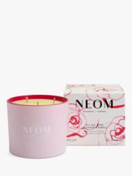 NEOM Wellbeing London Its All Rosy Three Wick Scented Candle, 420g - thumbnail 1