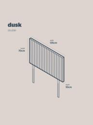 Silentnight Dusk Panelled Strutted Headboard, Double - thumbnail 2