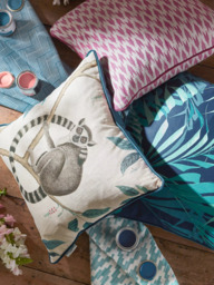 Sanderson Lemur Cushion, Blue - thumbnail 2