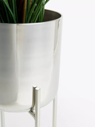 John Lewis Indoor Stainless Steel  Planter & Stand, Silver - thumbnail 3