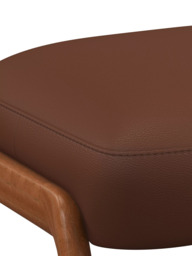 John Lewis Hendricks Leather Footstool, Dark Leg - thumbnail 6
