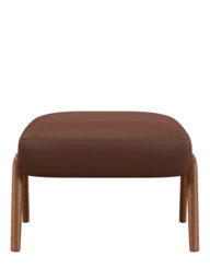 John Lewis Hendricks Leather Footstool, Dark Leg - thumbnail 5