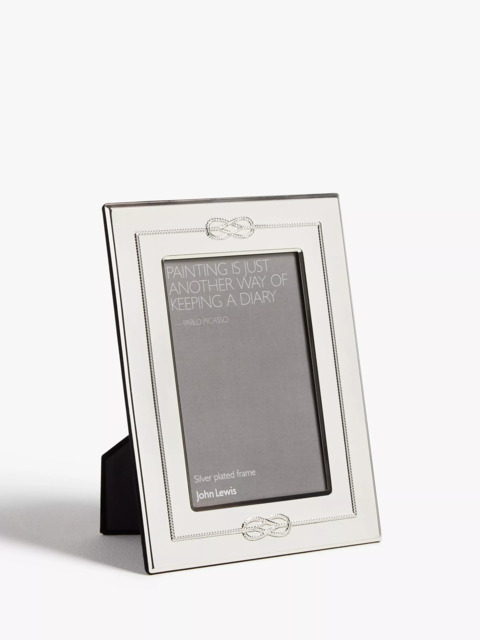 John Lewis Victoria Love Knot Photo Frame, Silver Plated - image 1