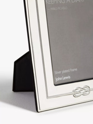 John Lewis Victoria Love Knot Photo Frame, Silver Plated - thumbnail 2